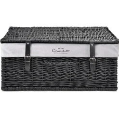 Hotel Chocolat 24” Large Empty Wicker Hamper New
