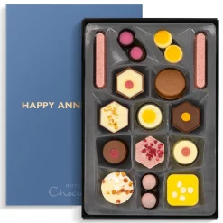 Hotel Chocolat Exuberantly Fruity H-Box with Happy Anniversary Sleeve Sale