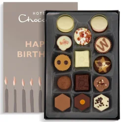 Hotel Chocolat Patisserie H-Box with Happy Birthday Sleeve Clearance