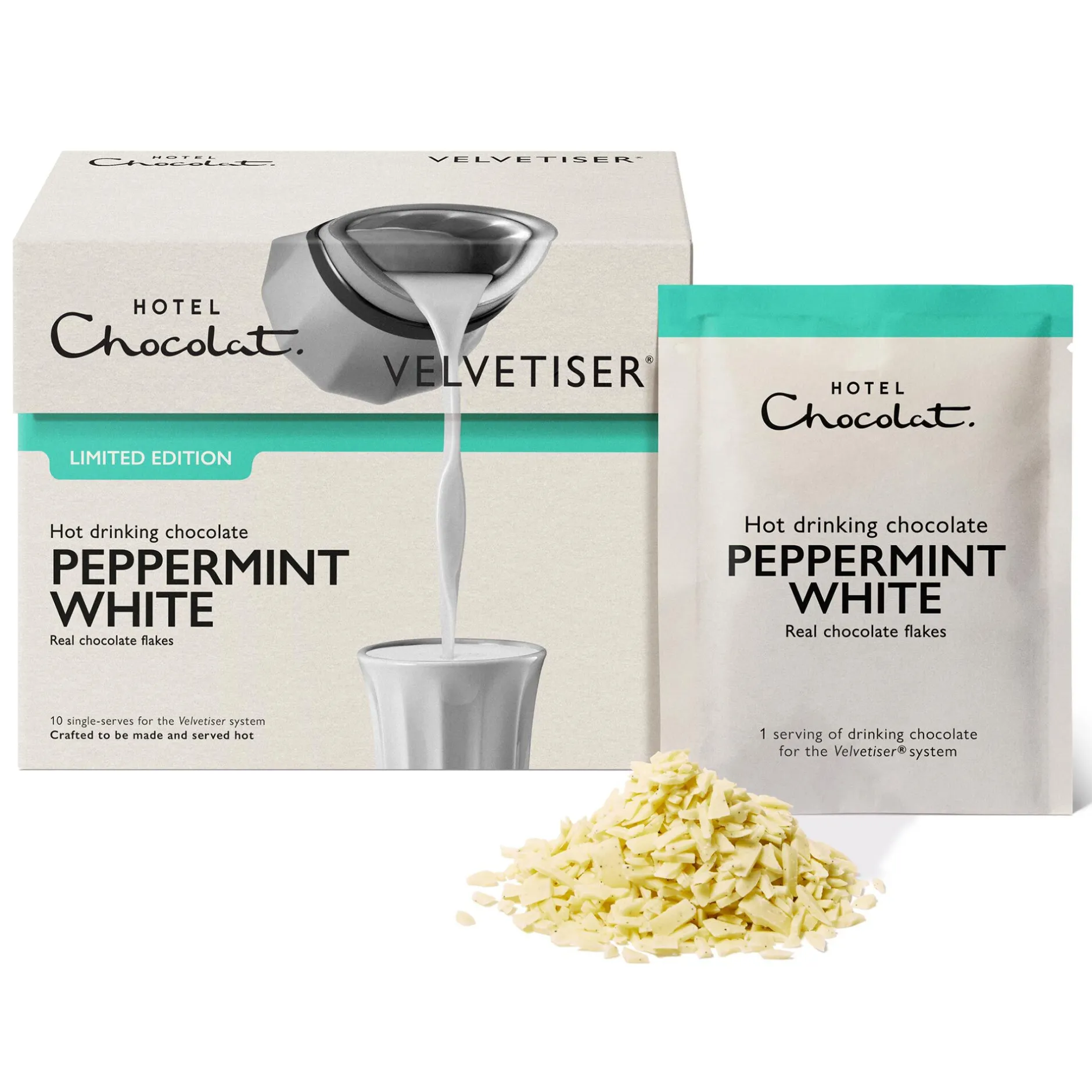 Hotel Chocolat Peppermint-White Hot Chocolate Sachets – Limited Edition Discount