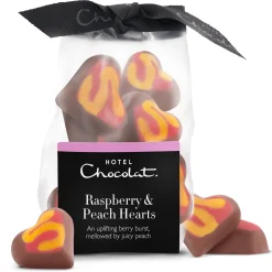 Hotel Chocolat Raspberry & Peach Chocolate Hearts Ribbon Bag Discount