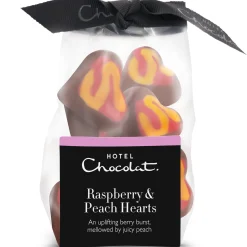 Hotel Chocolat Raspberry & Peach Chocolate Hearts Ribbon Bag Discount