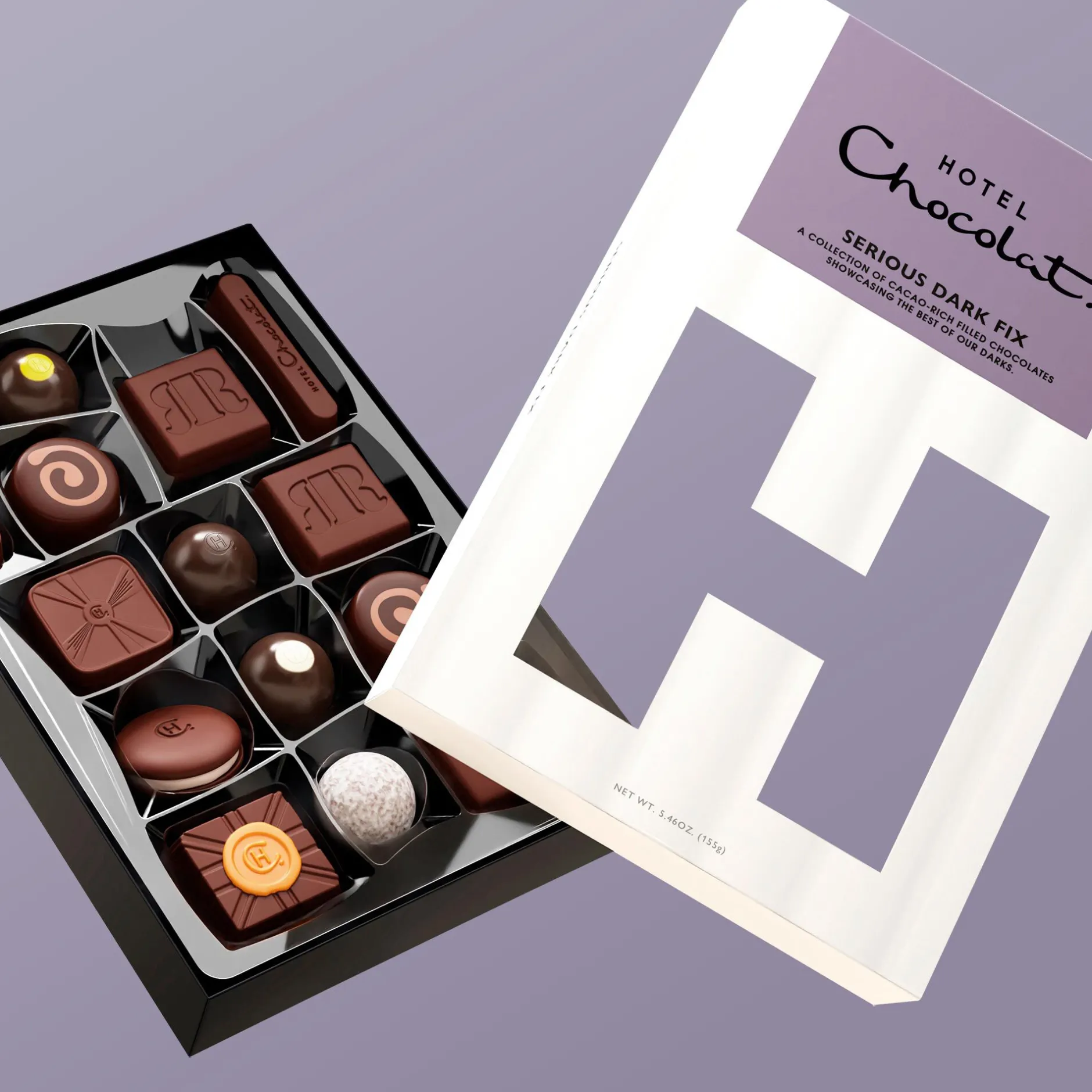 Hotel Chocolat Serious Dark Fix H-box with Birthday Balloons Sleeve Outlet