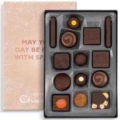 Hotel Chocolat Serious Dark Fix H-box with A Little Sparkle Sleeve Hot