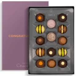 Hotel Chocolat Tipsy Truffles H-Box with Congratulations Sleeve