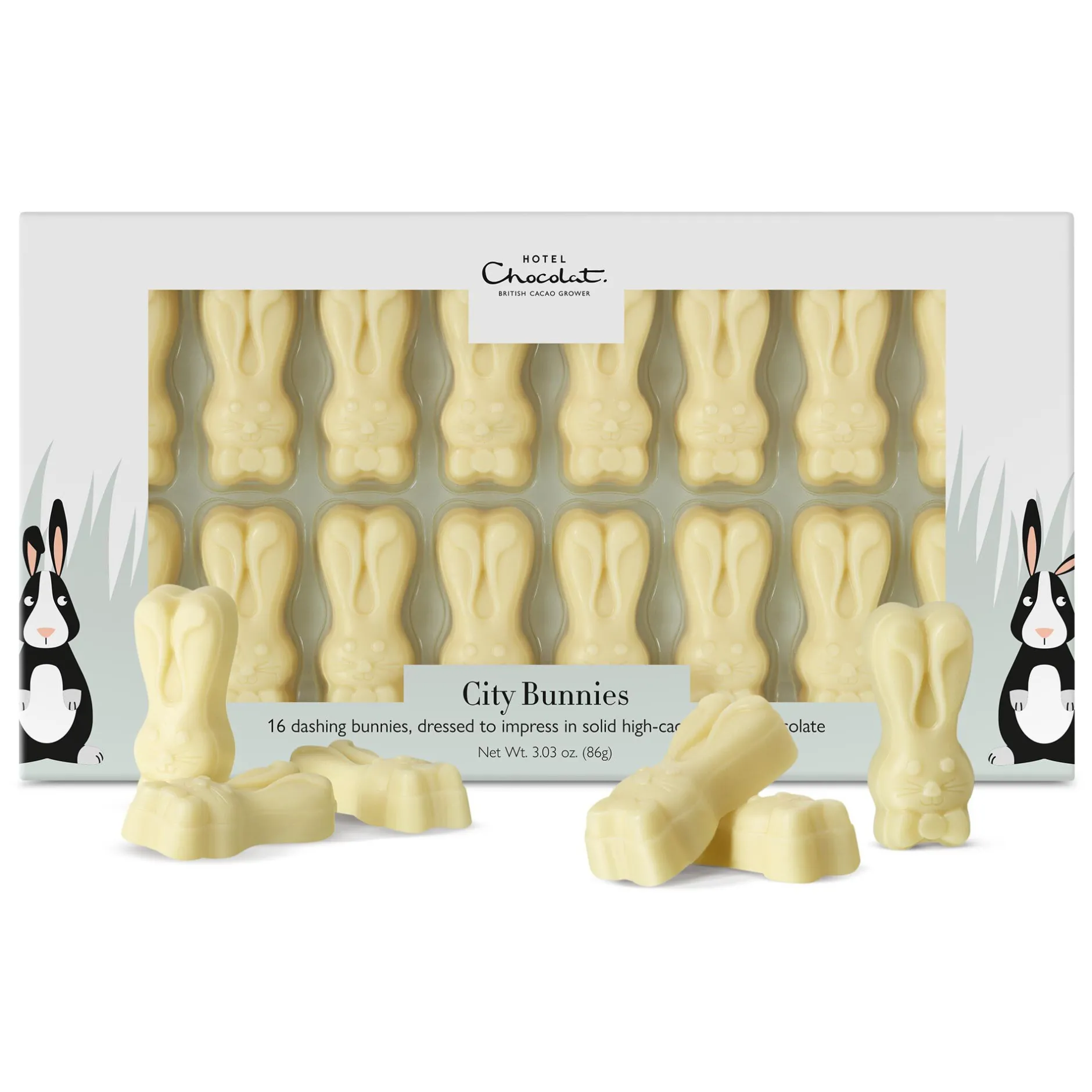 Hotel Chocolat White Chocolate City Easter Bunnies Outlet